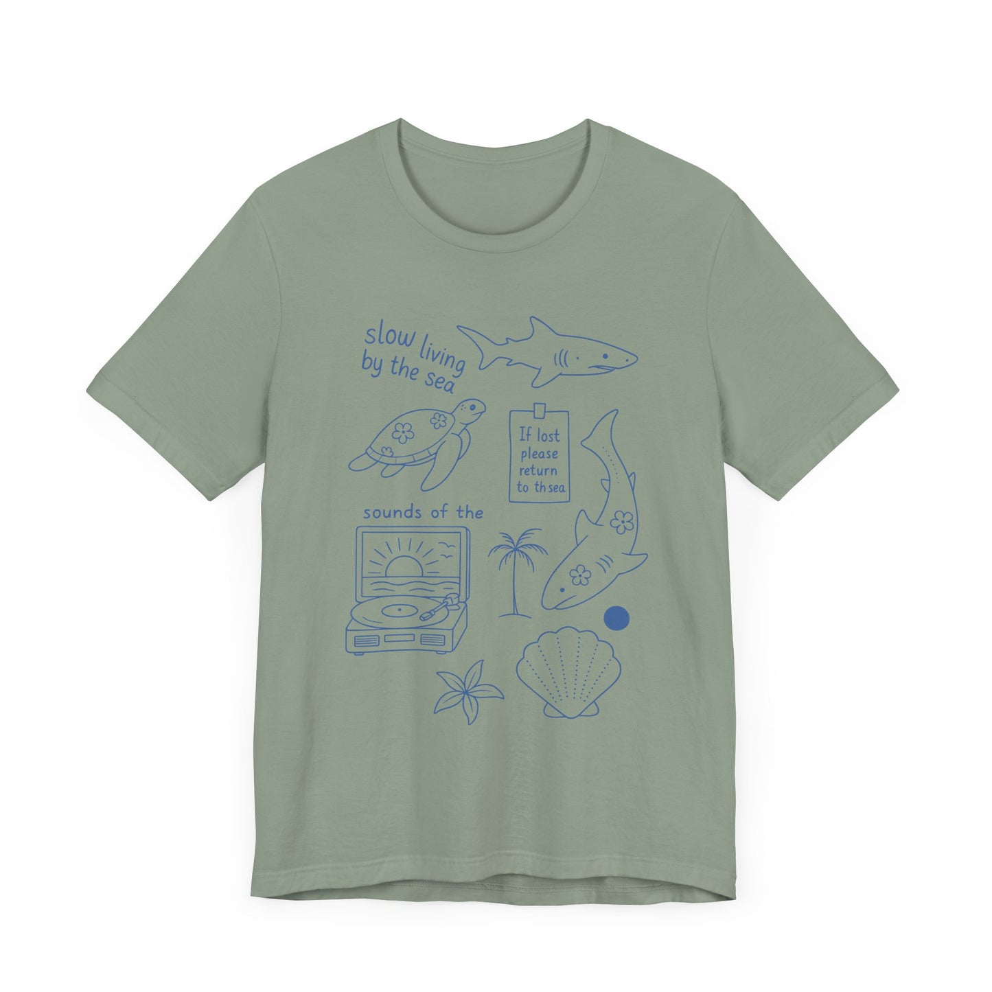 Slow living by the sea ,summer shirt