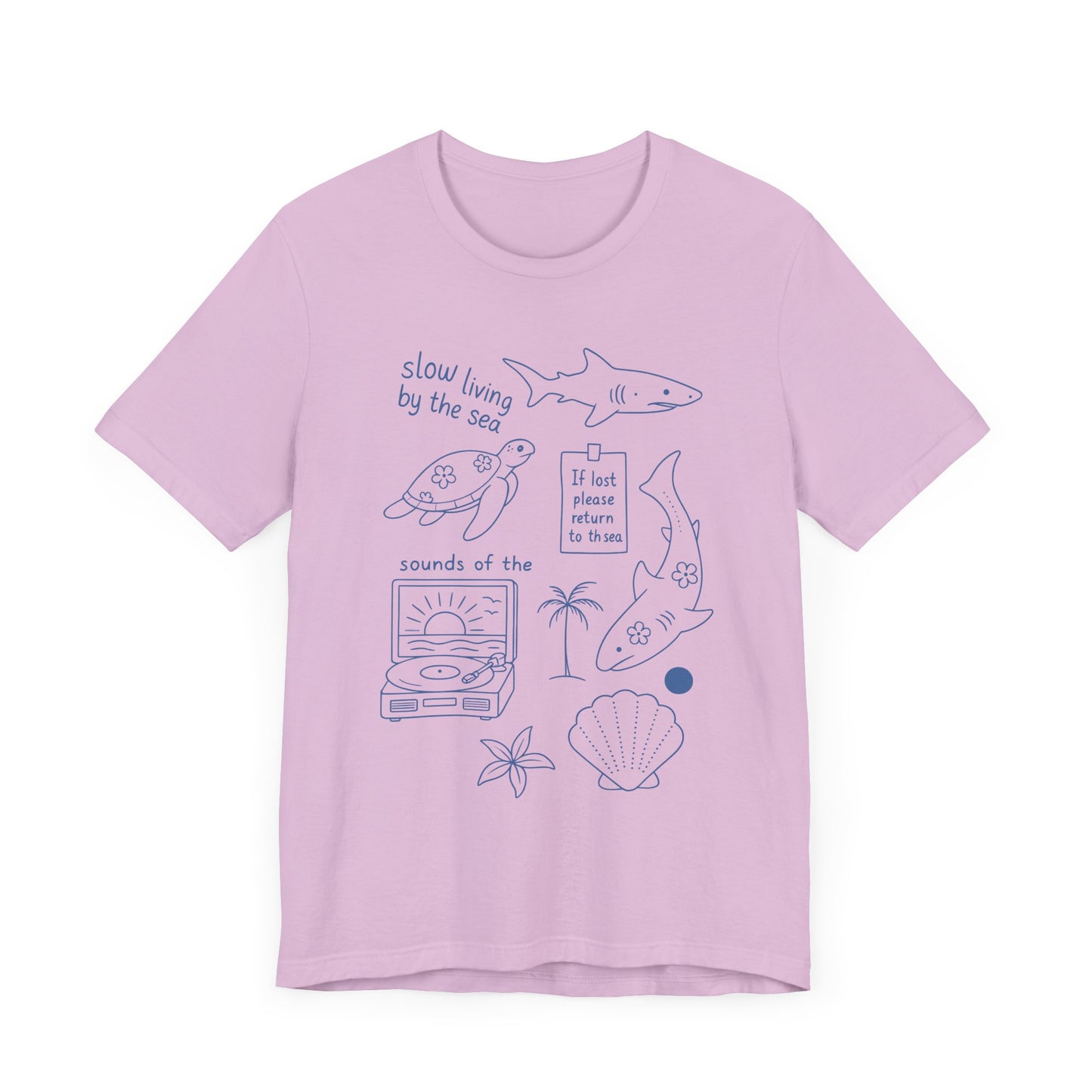 Slow living by the sea ,summer shirt