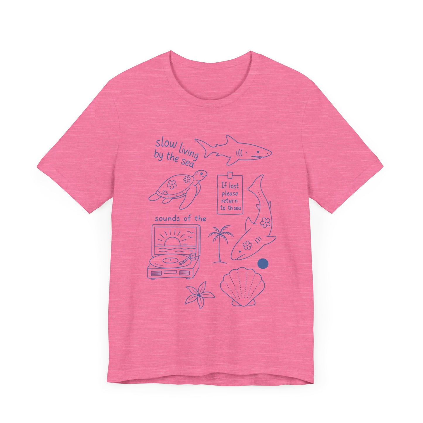 Slow living by the sea ,summer shirt