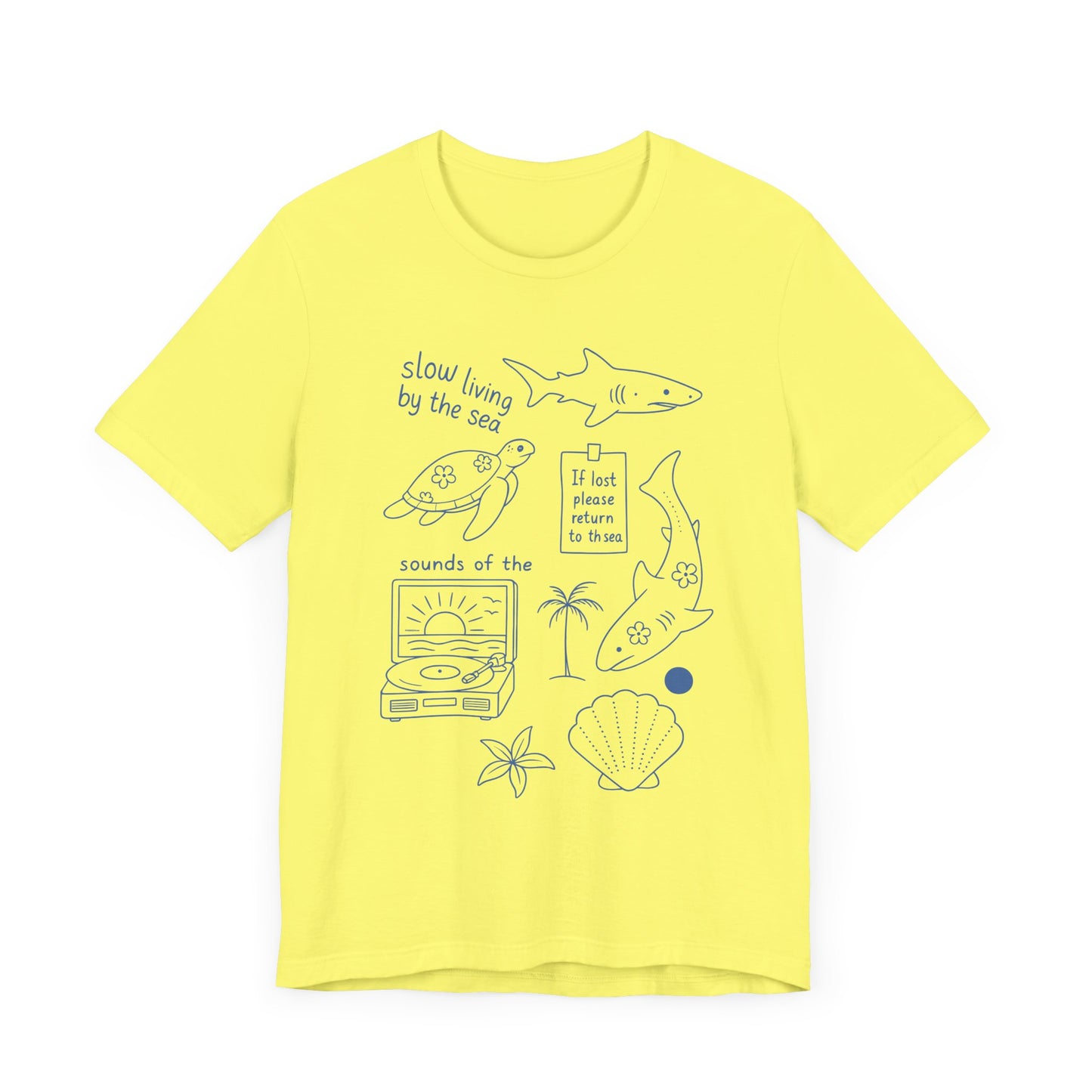 Slow living by the sea ,summer shirt
