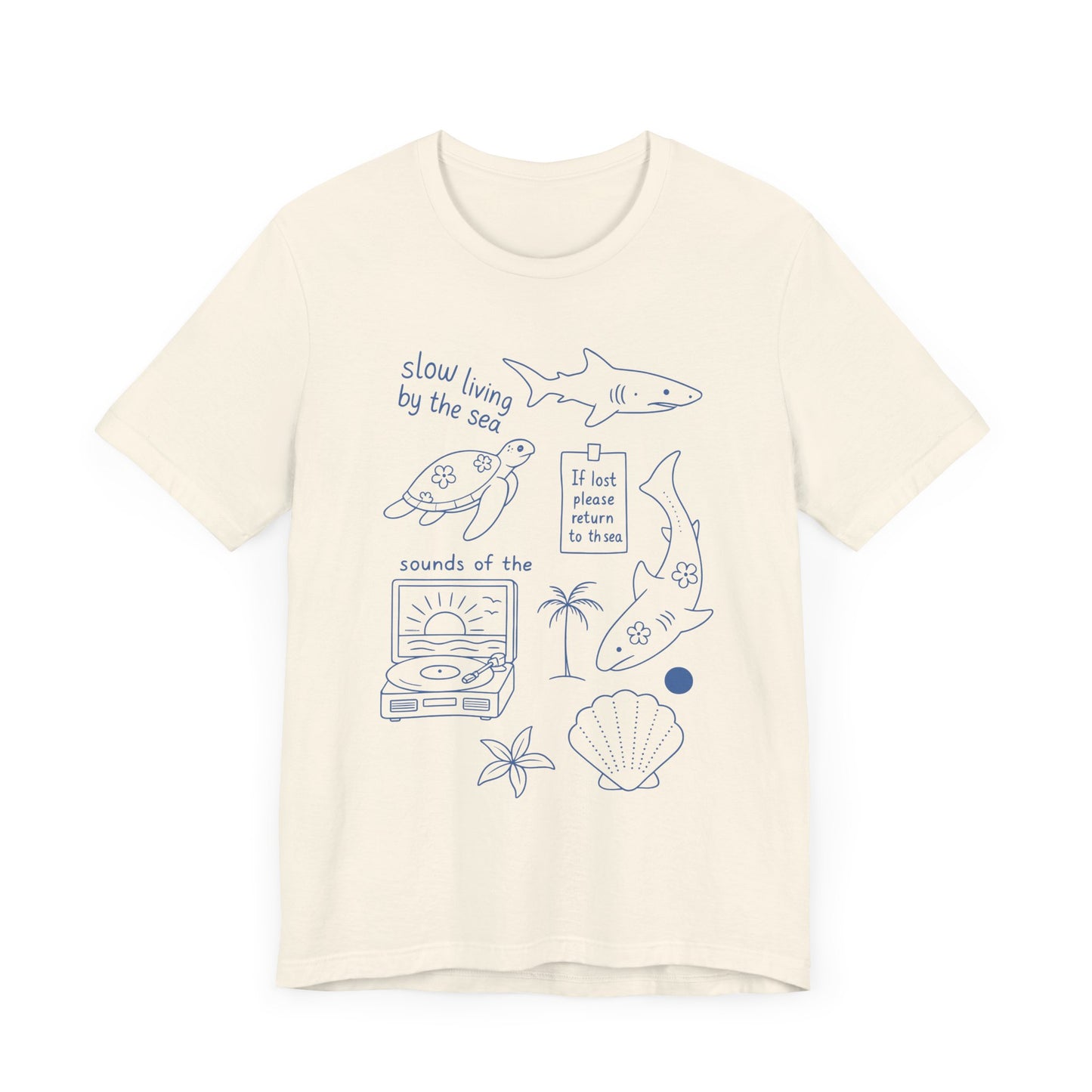 Slow living by the sea ,summer shirt