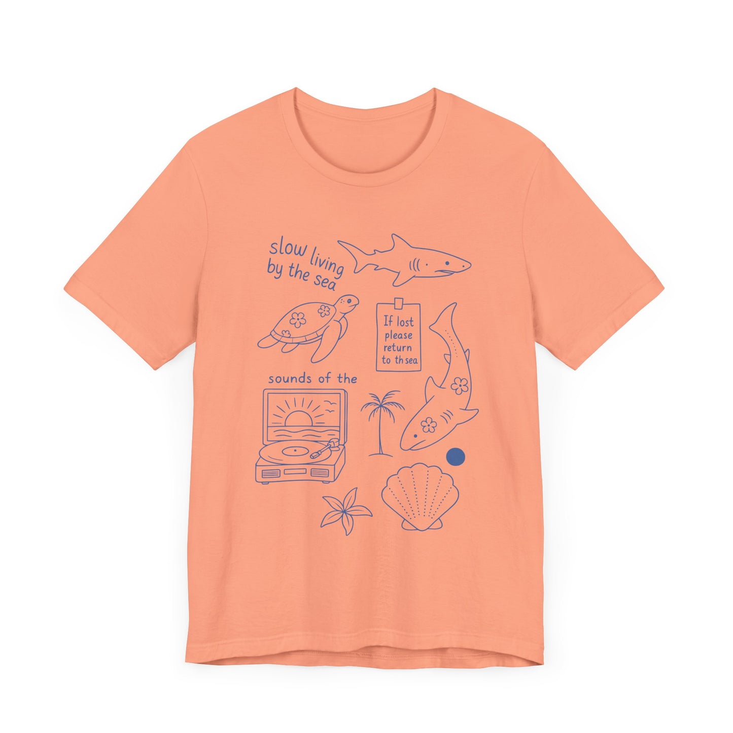 Slow living by the sea ,summer shirt