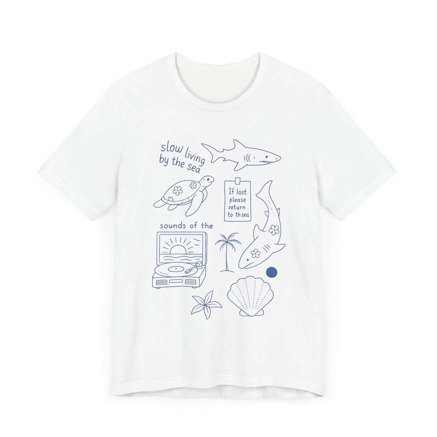 Slow living by the sea ,summer shirt
