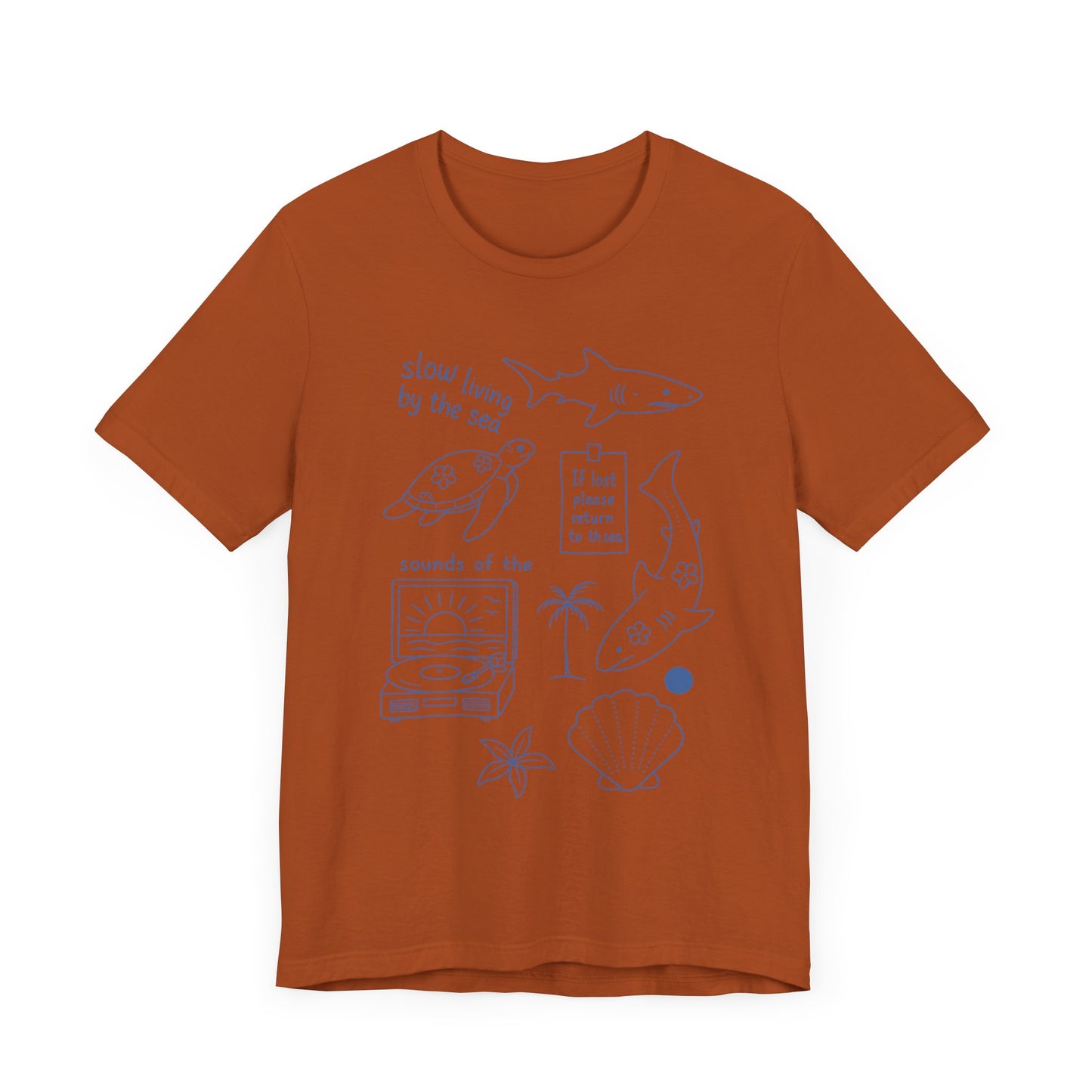 Slow living by the sea ,summer shirt