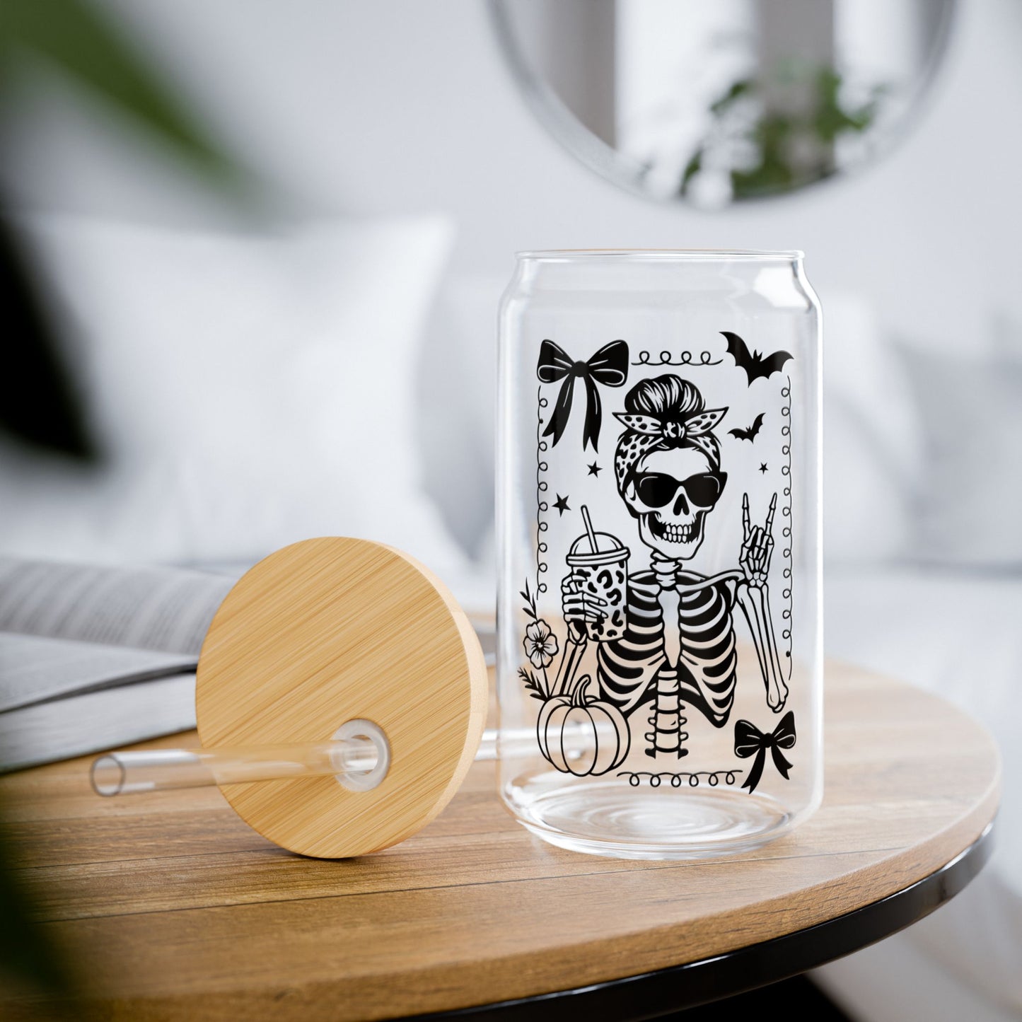 Lady Squelette – Elegant Gothic Libbey Glass Can