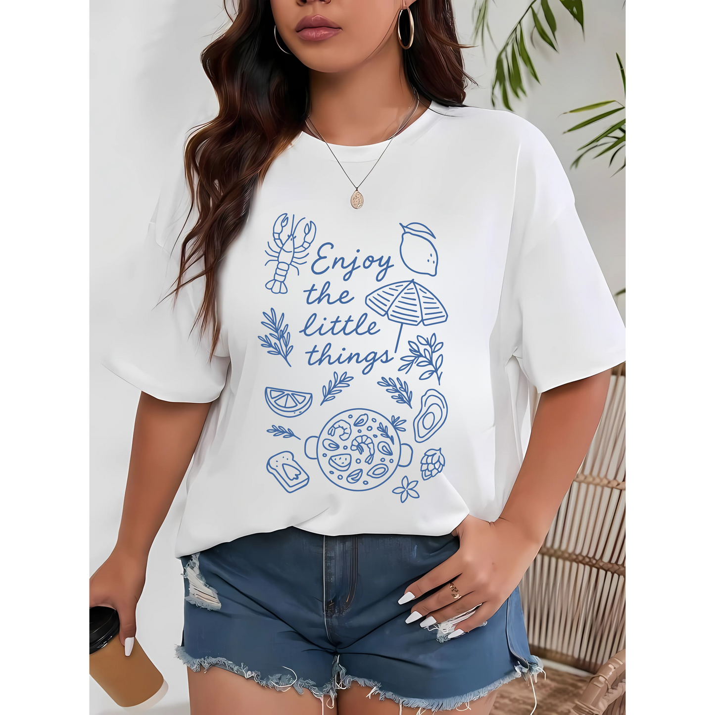 Enjoy the little things shirt, sea food tee ,Summer vibes tee