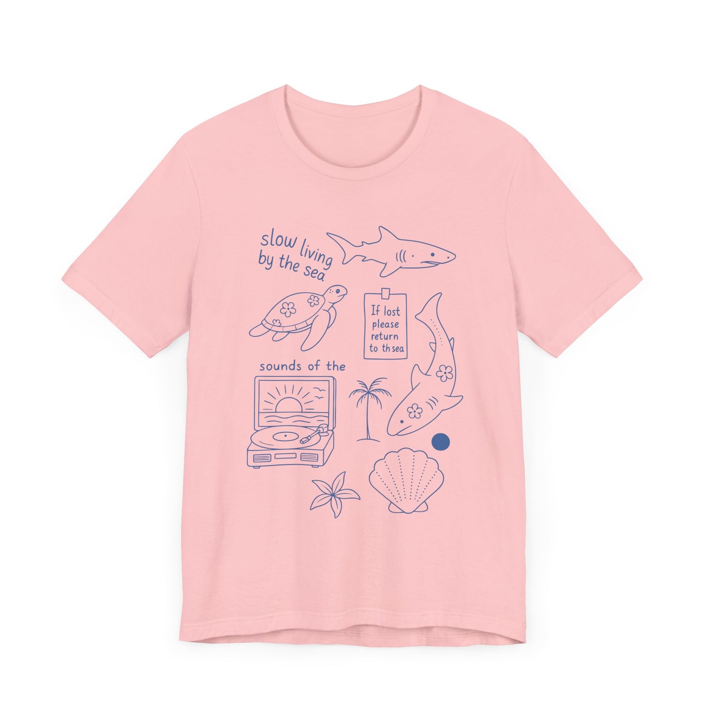 Slow living by the sea ,summer shirt