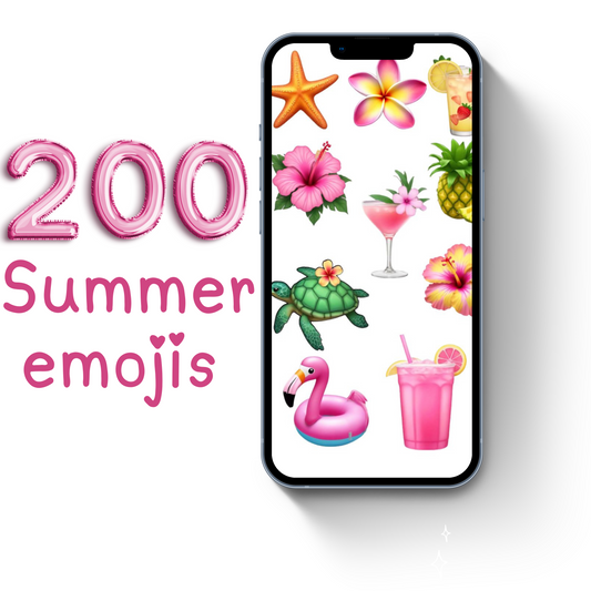 200 free summer emojis