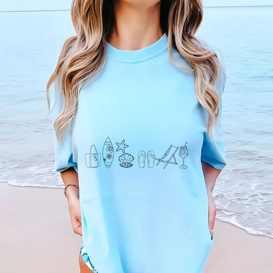 Beach day minimalist shirt