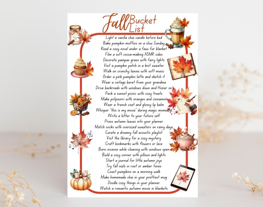 Girl Autumn Bucket List -Aesthetic Things to Romanticize the Season