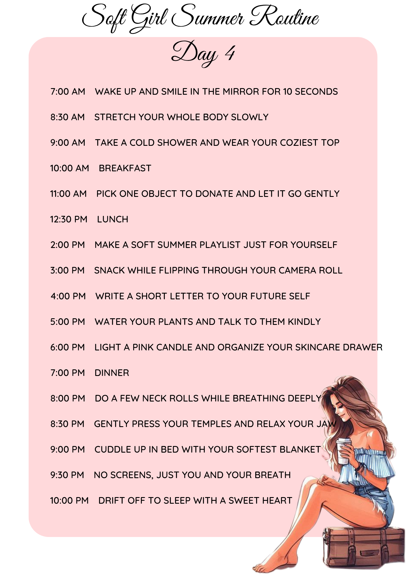 60 Days soft girl summer Glow up planner